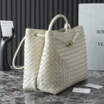 BOTTEGA VENETA 25S LARGE ANDIAMO 42 IN IVORY CALFSKIN GOLD HARDWARE - Image 12