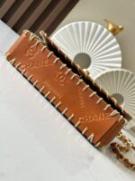 CHANEL 25S FLAP BAG 34 IN BROWN CALFSKIN WITH GOLD HARDWARE - Image 13