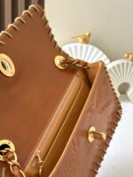 CHANEL 25S FLAP BAG 34 IN BROWN CALFSKIN WITH GOLD HARDWARE - Image 18