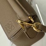 LOEWE 25S PUZZLE EDGE BAG 18 IN WALNUT BROWN CALFSKIN GOLD HARDWARE - Image 7