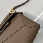 LOEWE 25S PUZZLE EDGE BAG 18 IN WALNUT BROWN CALFSKIN GOLD HARDWARE - Image 9