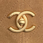 CHANEL 25S HOBO BAG 36 IN BROWN SUEDE AND BLACK CALFSKIN WITH GOLD HARDWARE - Image 15