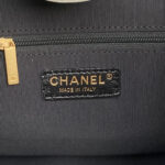 CHANEL 25S HOBO BAG 36 IN GREY SUEDE AND BLACK CALFSKIN WITH GOLD HARDWARE - Image 9