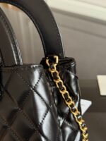 KELLY SHOPPING BAG 19 IN BLACK CALFSKIN GOLD HARDWARE - Image 19