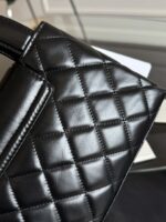 KELLY SHOPPING BAG 19 IN BLACK CALFSKIN GOLD HARDWARE - Image 20