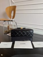 KELLY SHOPPING BAG 19 IN BLACK CALFSKIN GOLD HARDWARE - Image 14