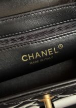 KELLY SHOPPING BAG 19 IN BLACK CALFSKIN GOLD HARDWARE - Image 15