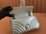 MARMONT MEDIUM SHOUDER BAG 23 IN SILVER PATENT CALFSKIN - Image 16