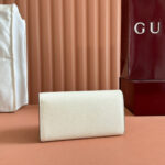 SOFTBIT CONTINENTAL WALLET 19 IN WHITE GRAINY CALFSKIN GOLD HARDWARE - Image 13