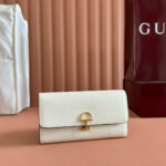SOFTBIT CONTINENTAL WALLET 19 IN WHITE GRAINY CALFSKIN GOLD HARDWARE - Image 10