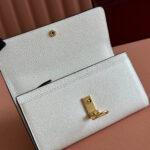 SOFTBIT CONTINENTAL WALLET 19 IN WHITE GRAINY CALFSKIN GOLD HARDWARE - Image 8