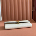 SOFTBIT CONTINENTAL WALLET 19 IN WHITE GRAINY CALFSKIN GOLD HARDWARE - Image 12