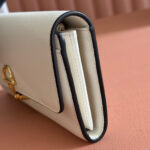 SOFTBIT CONTINENTAL WALLET 19 IN WHITE GRAINY CALFSKIN GOLD HARDWARE - Image 18