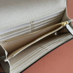 SOFTBIT CONTINENTAL WALLET 19 IN WHITE GRAINY CALFSKIN GOLD HARDWARE - Image 14