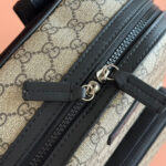 EMBOSSED BACKPACK 40 IN BEIGE AND DARK BROWN CALFSKIN - Image 5
