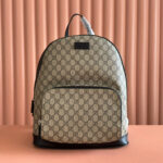 EMBOSSED BACKPACK 40 IN BEIGE AND DARK BROWN CALFSKIN - Image 10