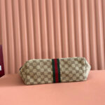 GUCCI 25S GIGLIO LARGE TOTE BAG 50 IN BEIGE AND DARK BROWN CANVAS - Image 17