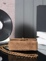 CHANEL 25S FLAP BAG 20 IN BROWN SUEDE WITH GOLD HARDWARE - Image 7