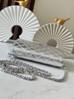 CHANEL 25S WALLET ON CHAIN 19 IN SILVER LAMBSKIN - Image 3