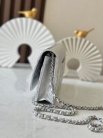 CHANEL 25S WALLET ON CHAIN 19 IN SILVER LAMBSKIN - Image 13