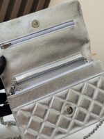 CHANEL 25S WALLET ON CHAIN 19 IN SILVER LAMBSKIN - Image 6