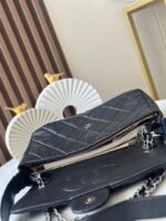 CHANEL 25S SHOULDER BAG 34 IN BLACK CAVIAR WITH SILVER HARDWARE - Image 13