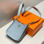 MINI NEO 18 EVELYNE BAG IN NEPAL BLUE GRAINED CALFSKIN - Image 3