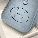 MINI NEO 18 EVELYNE BAG IN NEPAL BLUE GRAINED CALFSKIN - Image 8