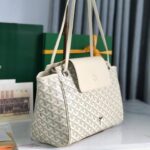 ROUETTE SOUPLE BAG 30 IN WHITE GOYARDINE CANVAS AND CALFSKIN - Image 5