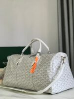 BOSTON 50 BAG IN WHITE GOYARDINE CANVAS AND CALFSKIN TRIM - Image 3