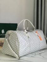 BOSTON 50 BAG IN WHITE GOYARDINE CANVAS AND CALFSKIN TRIM - Image 4