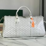 BOSTON 50 BAG IN WHITE GOYARDINE CANVAS AND CALFSKIN TRIM - Image 10