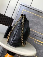 CHANEL BAG 25S 37 CM IN BLACK LAMBSKIN WITH GOLD HARDWARE - Image 3