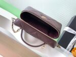 CHANEL 25S VANITY BAG 19.5 CM IN BURGUNDY BROWN LAMBSKIN - Image 4