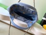 CHANEL 25S MAXI BOW BAG 38 IN BLUE DENIM WITH GOLD HARDWARE - Image 17