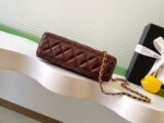 CHANEL 25S MINI KELLY BAG 19 IN BROWN METALLIC LAMBSKIN WITH GOLD HARDWARE - Image 6