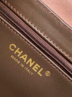 CHANEL 25S MINI KELLY BAG 19 IN BROWN METALLIC LAMBSKIN WITH GOLD HARDWARE - Image 9
