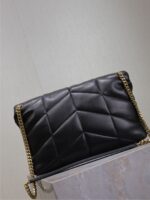 YSL 25S LOULOU PUFFER GM 35 IN BLACK CALFSKIN GOLD HARDWRE - Image 11