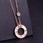 LOVE NECKLACE 16MM 2 DIAMONDS