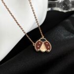 LUCKY CARNELIANS LADYBUG NECKLACE