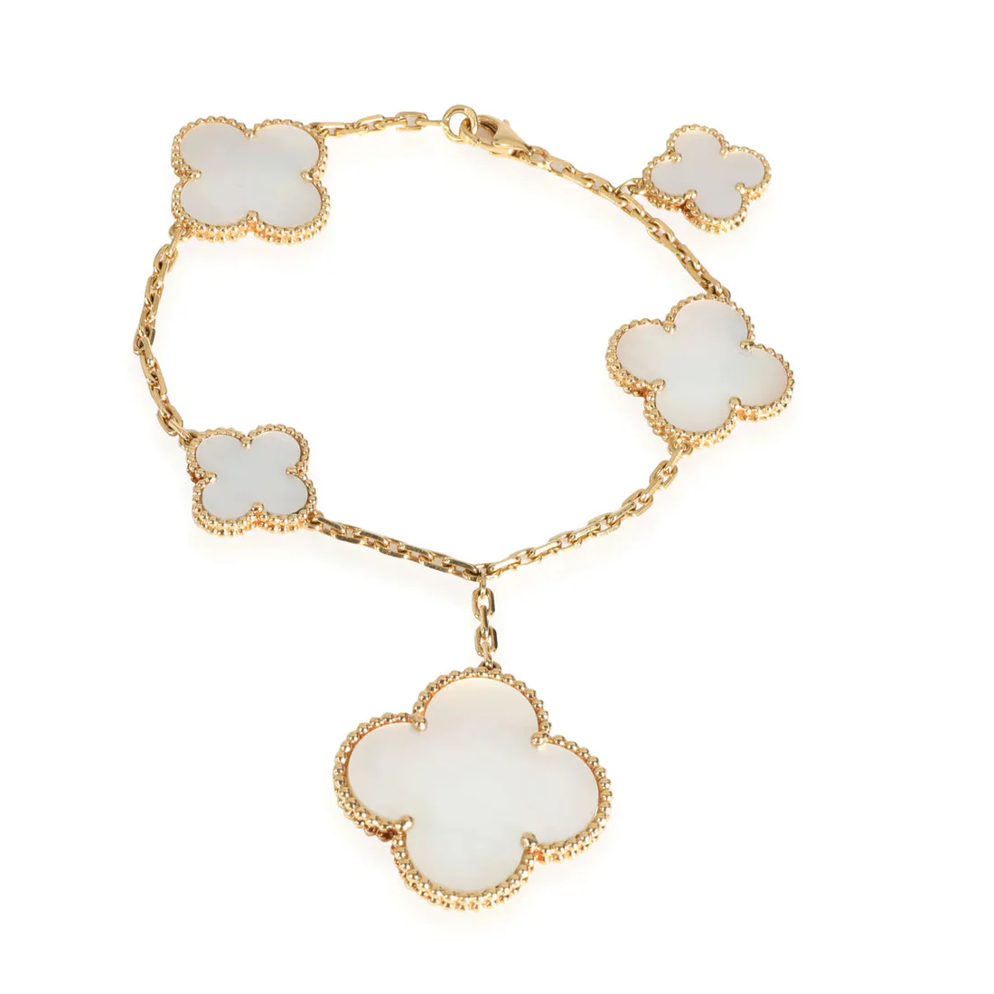 MAGIC CLOVER MOP GOLD BRACELET 5 MOTIFS MAGIC CLOVER MOP GOLD BRACELET 5 MOTIFS
