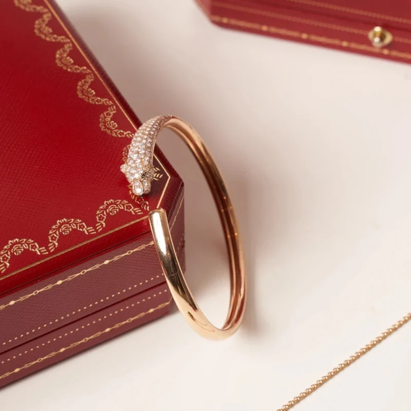 PANTHERE FULL DIAMOND OPEN BRACELET