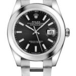 Rolex Datejust 41 Black Dial Watch - Steel 126300 0011