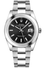 Rolex Datejust 41 Black Dial Watch - Steel 126300 0011