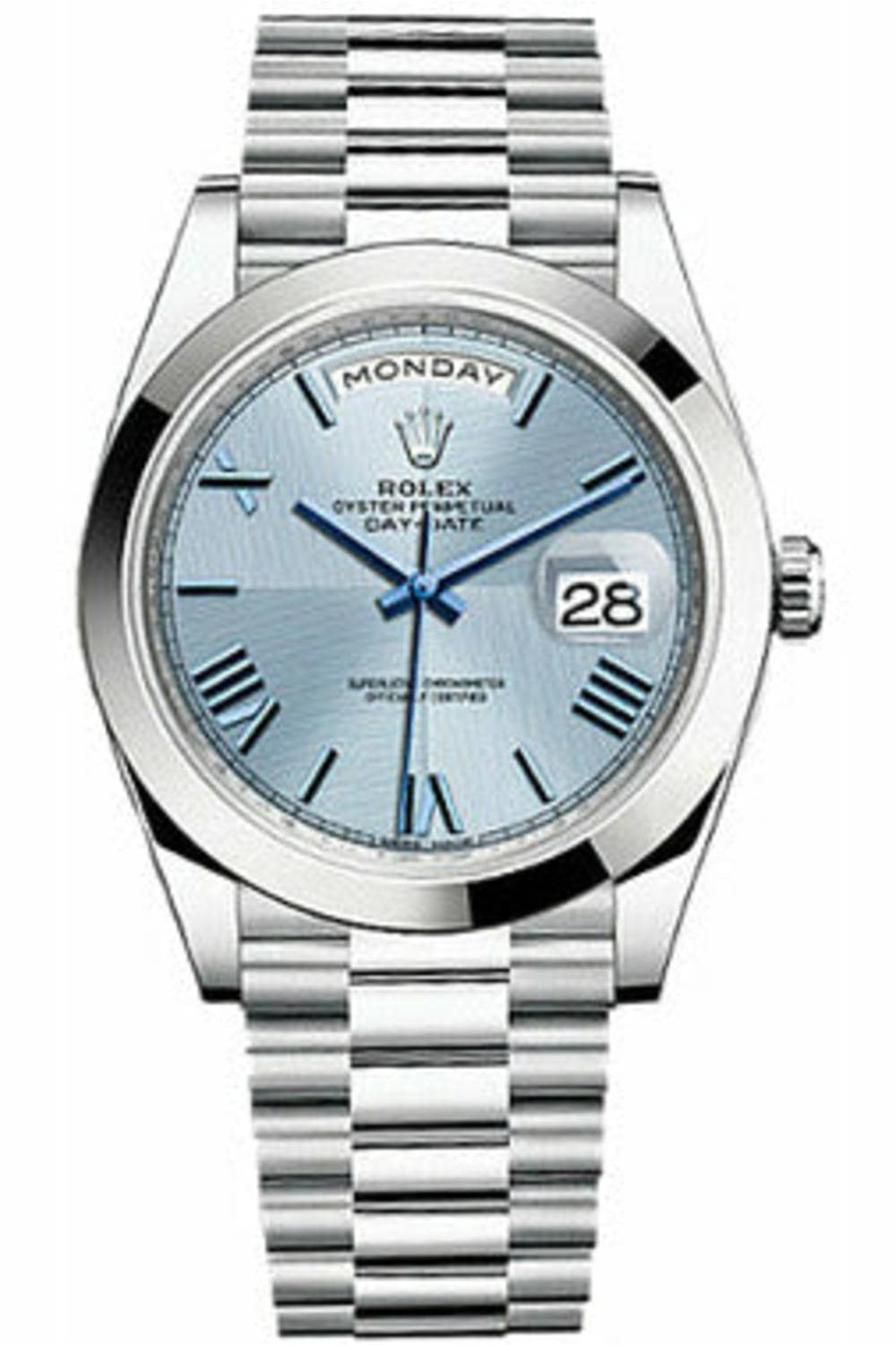 rolex-day-date-40-platinum-men-s-watch-228206-dubailuxurywatch-4 Rolex Day-Date Watch - 40 228206 - Image 1
