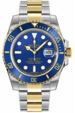 Rolex Submariner Date Two Tone Blue Dial Watch