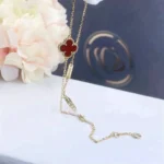 CLOVER CARNELIAN SINGLE FLOWER BRACELET - Image 3
